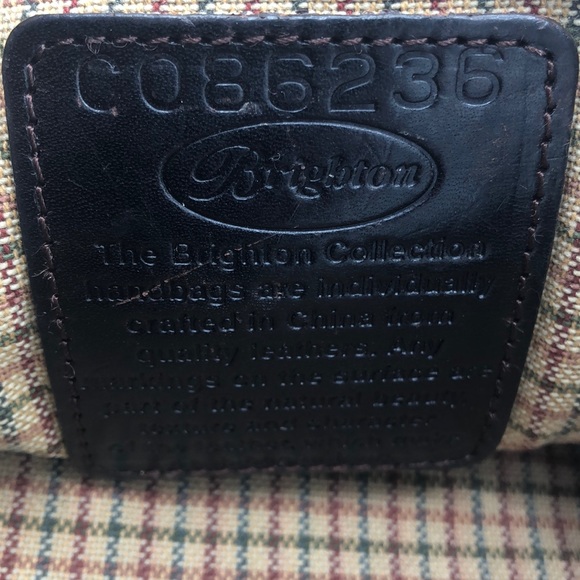 Brighton Brown Leather Lg Handbag Braided Handles - Picture 5 of 8